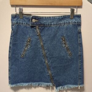 NWT Denim Mini Skirt Grunge 90s Punk Skater Concert Indie Sleeze Bratz Y2K Cyber